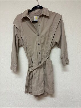 Noam womans tan  Utility mini dress size S